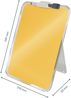 Флипчарт стеклянный настольный Leitz Cosy 216х297 мм желтый (3947-00-19) - изображение 3