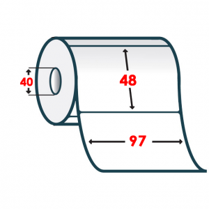 Этикетка PRINTSCAN 97/48мм термотоп 1000 этикеток прямоугольная 1 рулон белая (10354) - изображение 2