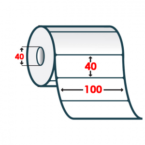 Термоэтикетка PRINTSCAN 100/40мм термоэко 1000 этикеток прямоугольная 1 рулон белая (10226) - изображение 2