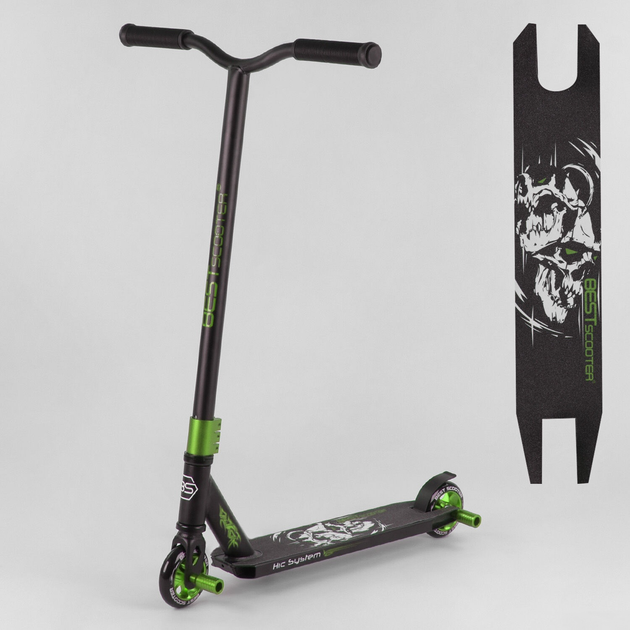 Самокат трюковий 86380 "Best Scooter", HIC-система, ПЕГІ, алюмінієвий диск і дека, колеса PU, d=110 мм - зображення 1