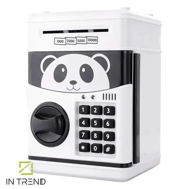 Копилка сейф PANDA Чёрно белая детская с кодовым замком и музыкой - изображение 2