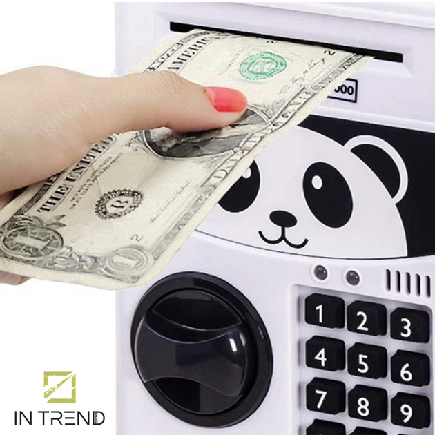 Копилка сейф PANDA Чёрно белая детская с кодовым замком и музыкой - изображение 4