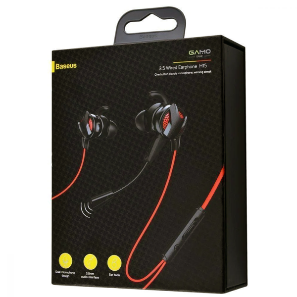 Наушники Baseus H15 Gamo Black-Red - Фото 4 Наушники Baseus H15 Gamo Black-Red - изображение 4