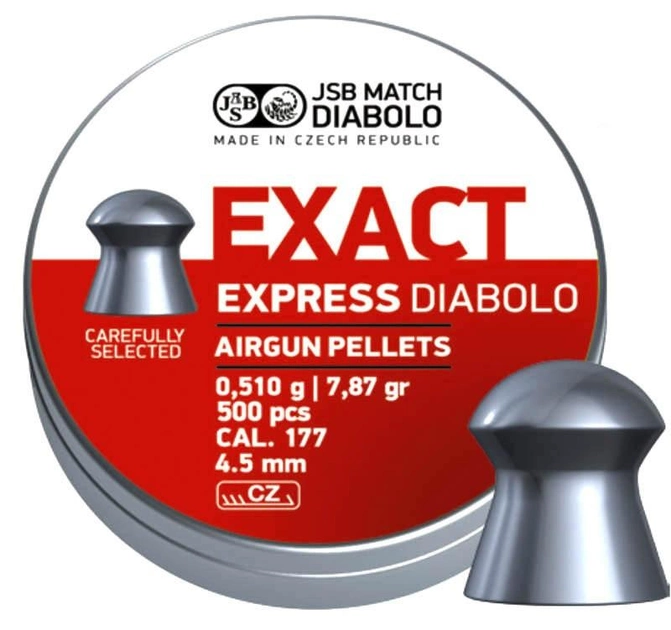 Пули JSB Diabolo EXACT EXPRESS 4,5mm. 500шт. 0,510г. - изображение 1