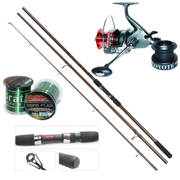 Профессиональный карповый набор BratFishing 4 спиннинга 3.9 м., 4 ...