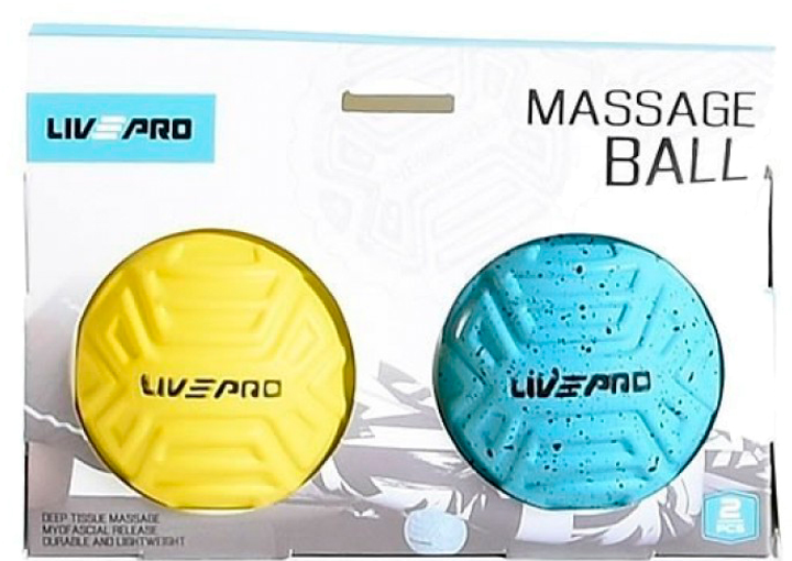 Набор мячиков для массажа 2 шт. LivePro Foot Massage Ball 6.8 см ...
