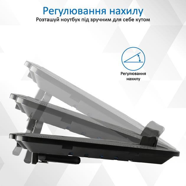 Підставка для охолодження ноутбука Promate AirBase-1 Black (airbase-1.black) - зображення 3