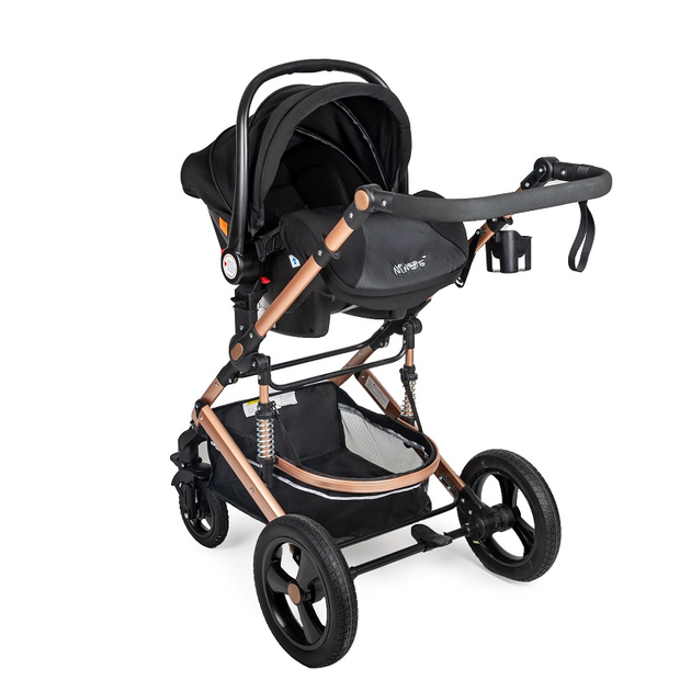 Універсальна коляска трансформер 3в1 Ninos Brava New, Beige - изображение 11