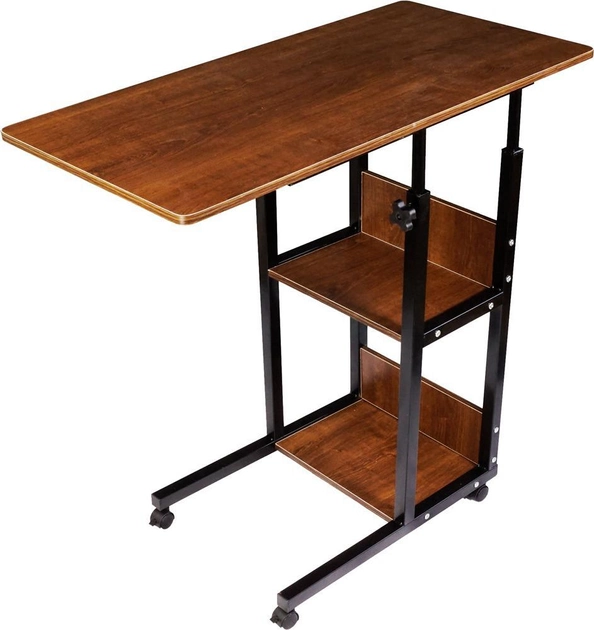 Прикроватный столик на колесиках для ноутбука модель В22, маленький журнальний столик | столик на колесах (1008283-Brown) - изображение 1