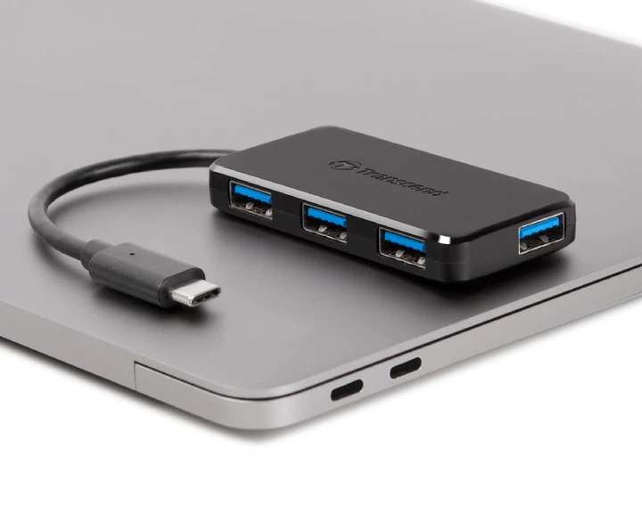 USB-хаб Transcend 4-Port USB 3.1 Type-C Black (TS-HUB2C) - зображення 9