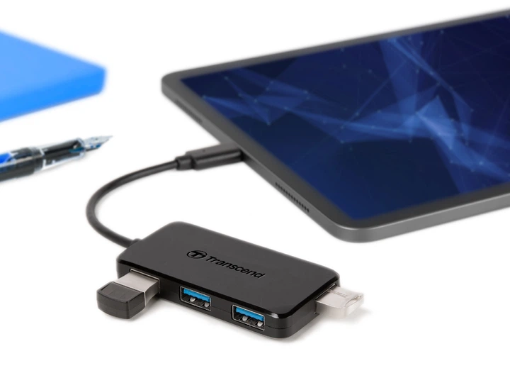 USB-хаб Transcend 4-Port USB 3.1 Type-C Black (TS-HUB2C) - зображення 10