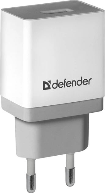 Мережевий зарядний пристрій Defender UPA-21 1xUSB 5V/2.1А White/Grey (83571) - Фото 1 Мережевий зарядний пристрій Defender UPA-21 1xUSB 5V/2.1А White/Grey (83571) - зображення 1