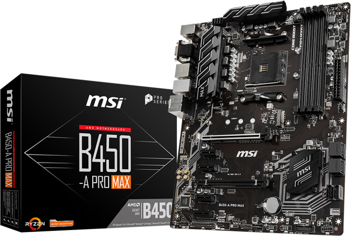 マザーボード Elmir | купить B450 s-AM4 MAX Pro B450-A MSI плата Материнская 24GB DDR4 3600 RYZEN5 B450 MSI マザーボード