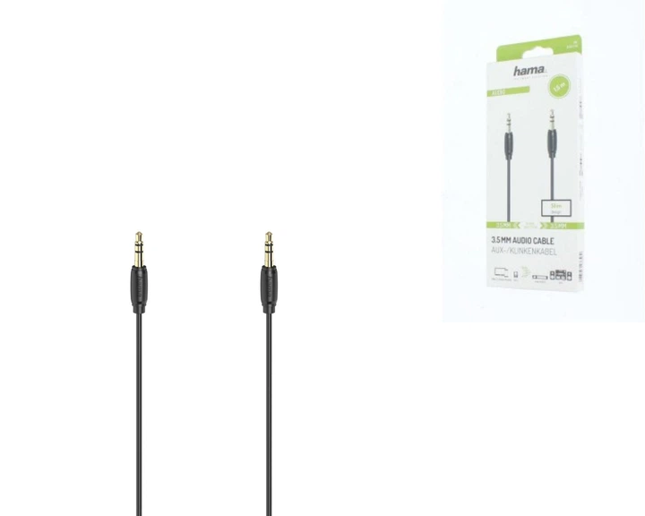 HAMA 3.5 mm Jack 3.5 mm Jack Stereo Gold 1.5 m Black фото, отзывы
