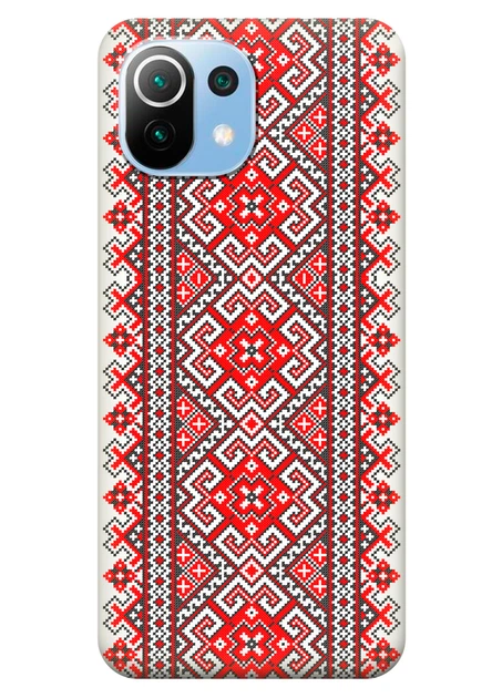 Силиконовый чехол ПринтОК для Xiaomi Mi 11 Lite - Вышиванка - Фото 1 Силиконовый чехол ПринтОК для Xiaomi Mi 11 Lite - Вышиванка - изображение 1