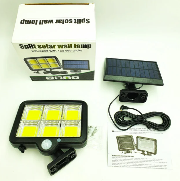 Уличный фонарь с датчиком движения Split Solar Wall Lamp на солнечной батарее nf-160c - изображение 2