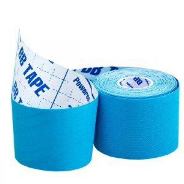 Кинезио тейп спортивний Sports Therapy Kinesiology Tape, 5 см х 5 м (блакитний) - зображення 2