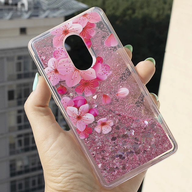 Чехол Glitter для Xiaomi Redmi Note 4x / Note 4 Global Бампер Жидкий блеск Sakura - Фото 1 Чехол Glitter для Xiaomi Redmi Note 4x / Note 4 Global Бампер Жидкий блеск Sakura - изображение 1