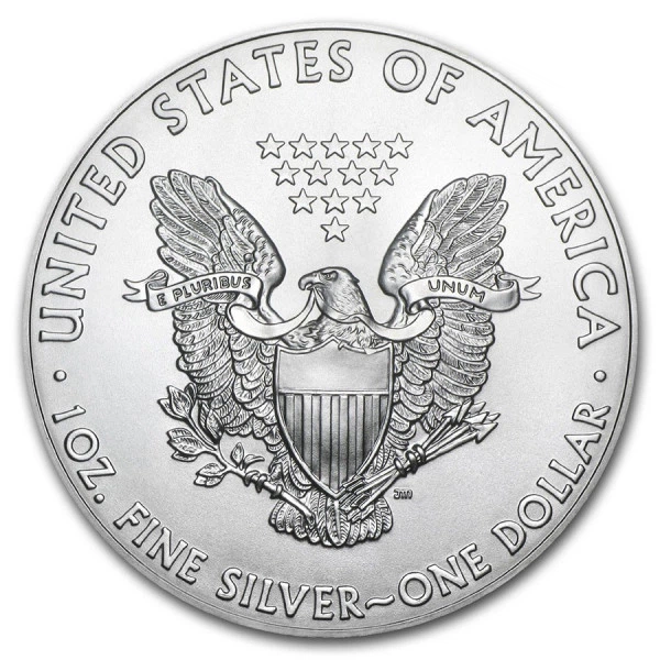 Серебряная монета 1oz Американский Орел 1 доллар 2021 США - изображение 6