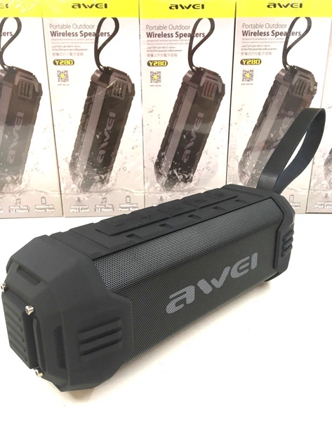 Портативна Колонка Awei Y280 Original з ременем FM USB з вологозахистом Чорна - Фото 9 Портативна Колонка Awei Y280 Original з ременем FM USB з вологозахистом Чорна - зображення 9