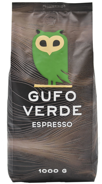 Акция на Кава в зернах свіжообсмажена Gufo Verde Esresso 1 кг от Rozetka