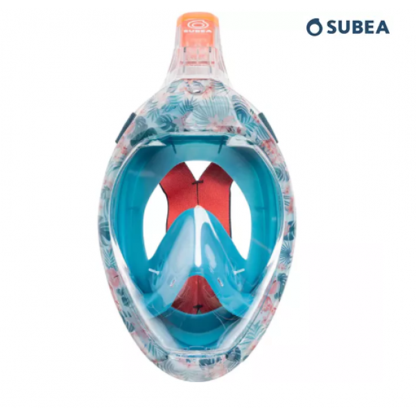 Повнолицьова Маска для Плавання, Пірнання, Снорклінгу Subea Easybreath 500 S/M Різнокольорова - зображення 2
