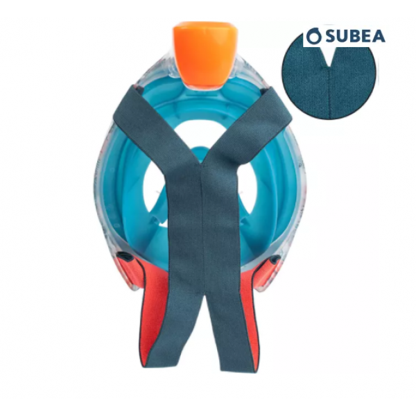 Повнолицьова Маска для Плавання, Пірнання, Снорклінгу Subea Easybreath 500 S/M Різнокольорова - зображення 4