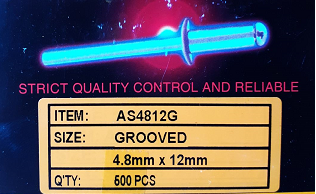 Заклепка вытяжная рифлёная алюминиевая SRC Ø 4.8 mm * 12 mm 1000 шт/уп SRC AS4812G - изображение 2