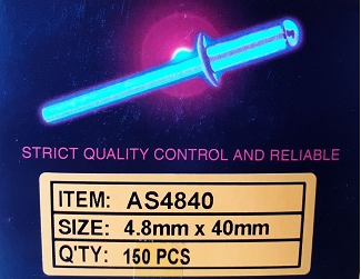 Заклепка витяжна алюмінієва SRC Ø 4.8 mm * 40 mm 150 шт/уп AS4840 - зображення 2