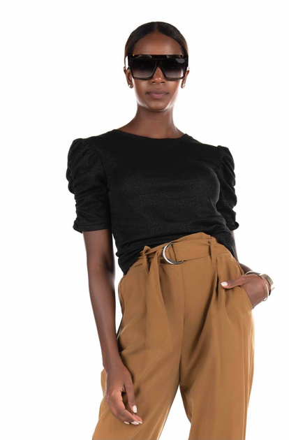 Блуза ONLY CAROLINE GLITTER TOP 15214364 Black M черный 