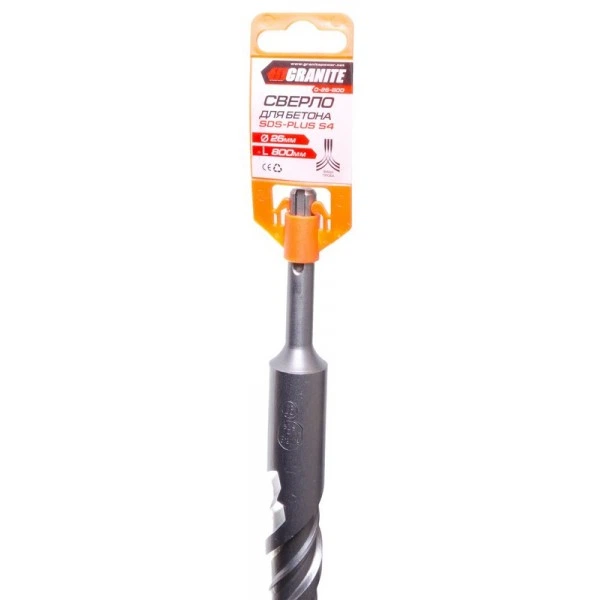 Сверло для бетона GRANITE GM SDS-PLUS S4 26* 800 мм (0-26-800) - Фото 2 Сверло для бетона GRANITE GM SDS-PLUS S4 26* 800 мм (0-26-800) - изображение 2