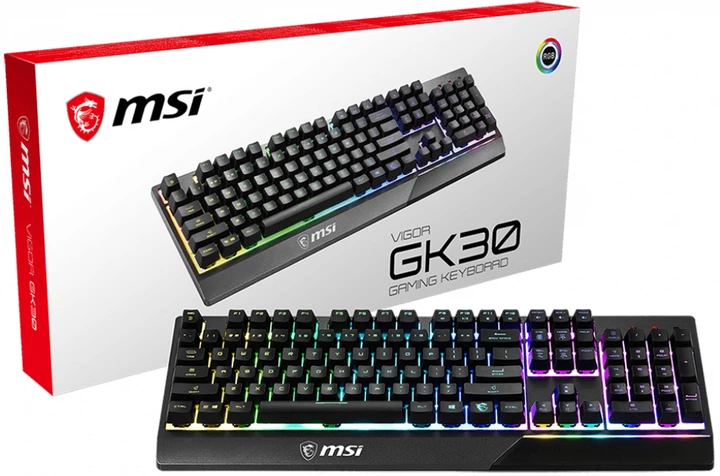 Клавіатура дротова MSI Vigor GK30 Plunger Switches USB Black (S11-04US273-CLA) - зображення 5