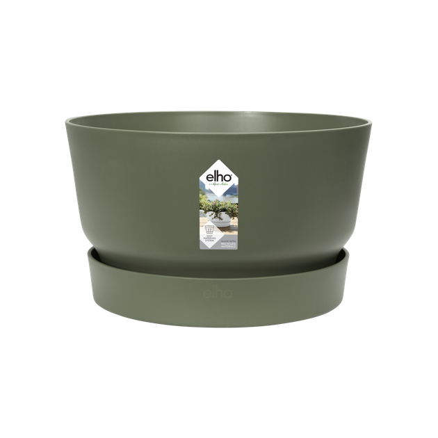 Горшок для цветов Elho Greenville bowl круглый 11,6л 33 x 19 см (332464) Зеленный - изображение 4