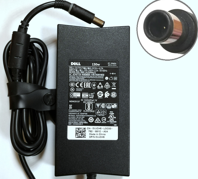 Блок питания Dell 130W 19.5V 6.7A 7.4x5.0мм для ноутбуков Dell Б/У ...