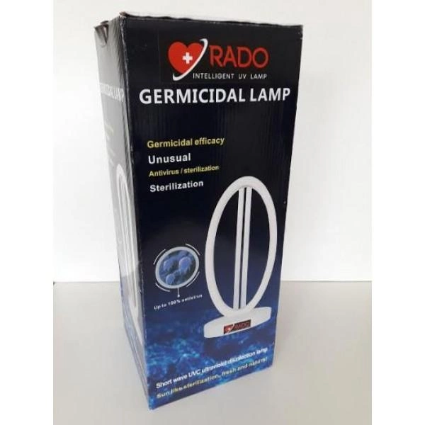 Кварцова ультрафіолетова бактерицидна лампа - опромінювач RADO - 001 без озону , білого кольору з пультом і таймером . - зображення 2