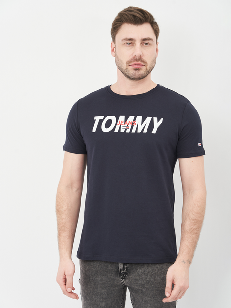 Акція на Футболка Tommy Jeans 10605.3 L (48) Темно-синя від Rozetka