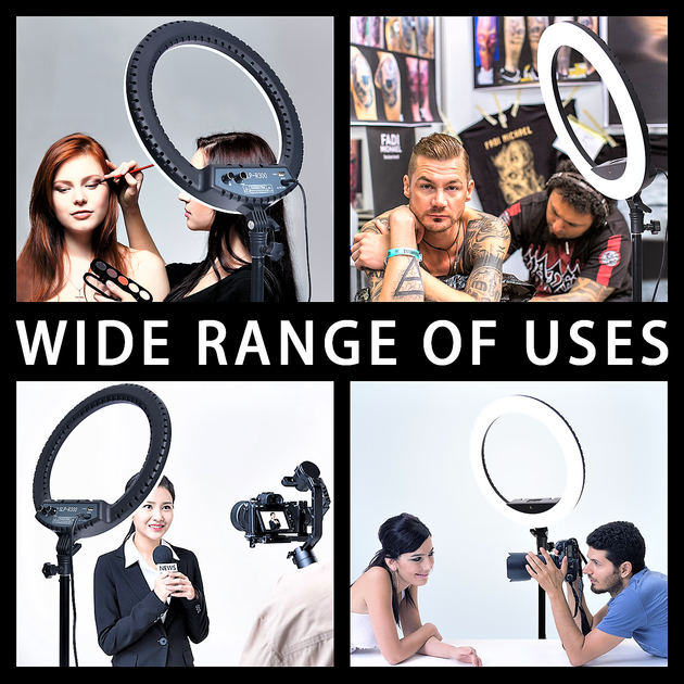 Кольцевая LED лампа селфи подсветка набор блогера Ring Light RGB MJ36-36см USB с 3 креплениями для телефона - изображение 5