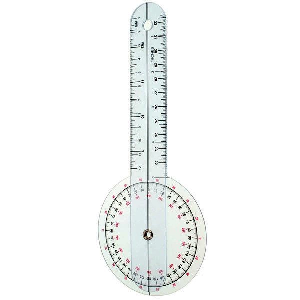 Гониометр линейка для измерения подвижности суставов ЛК 320 мм 360° - изображение 1