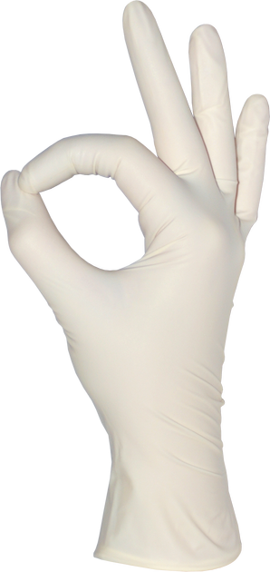 Рукавички Латексні Неопудрені MEDIOK Білі M (100 шт) - зображення 2