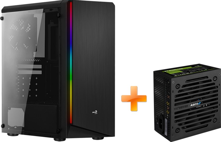 Корпус Aerocool Rift BG + БП Aerocool VX Plus 500 (RiftBG+VX500) - изображение 1