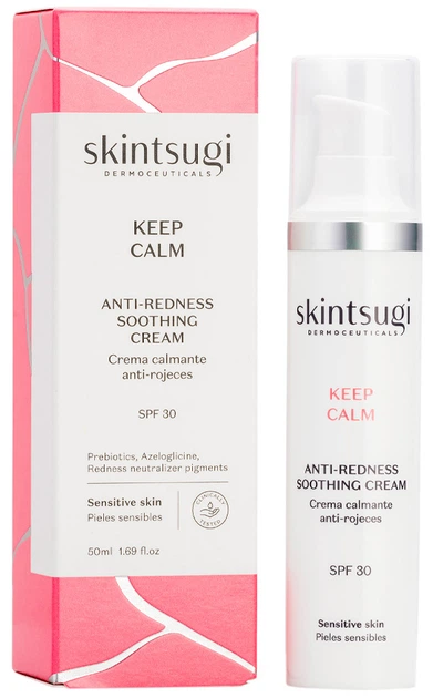 Krem do twarzy na dzień Skintsugi Keep Calm Anti-Redness Soothing do walki z zaczerwienieniami SPF30 rewitalizujący 50 ml (8414719600093) - obraz 2