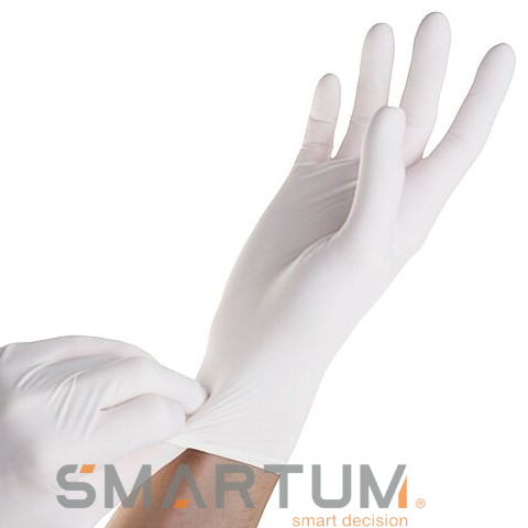 Перчатки нитриловые одноразовые нестерильные без пудры SFM 3 г размер M 200 шт - 100 пар Белые - изображение 2