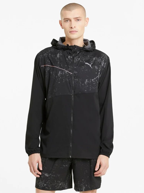 run graphic hooded jacket