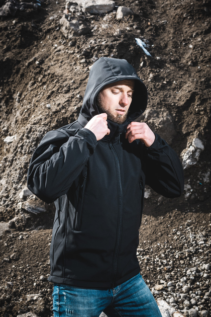Тактична куртка Tactic Urban Black Софт Шелл M - зображення 2