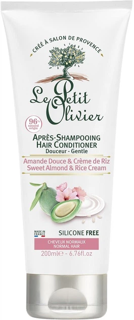 Кондиціонер для нормального волосся Le Petit Olivier Hair Conditioner Gentle з мигдальним молочком і рисовим кремом 200 мл