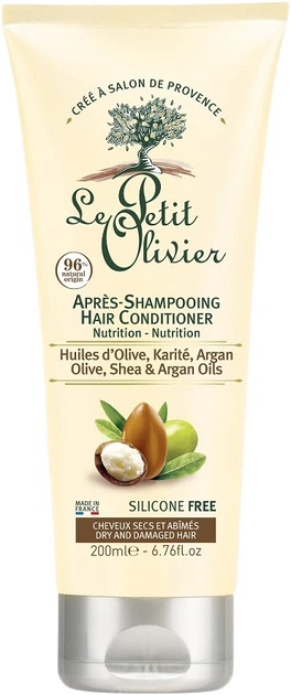 Кондиціонер для сухого та пошкодженого волосся Le Petit Olivier Hair Conditioner Nutrition з оліями оливи, аргани та Ши 200 мл