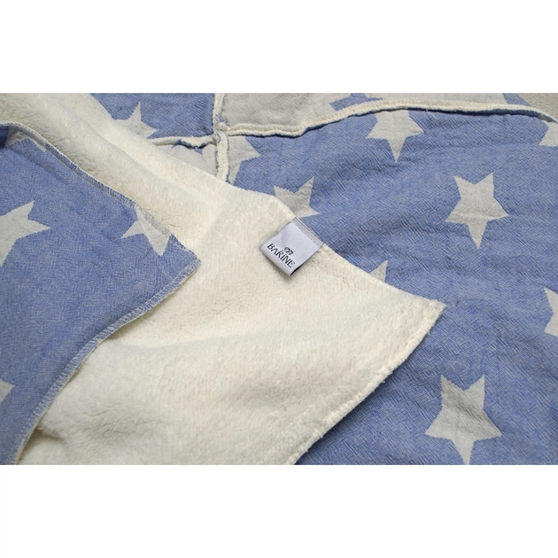 Сучасний плед микроплюш Star Patchwork throw Barine 130х170 см (pbe0030773) Блакитний - Фото 3 Сучасний плед микроплюш Star Patchwork throw Barine 130х170 см (pbe0030773) Блакитний - зображення 3