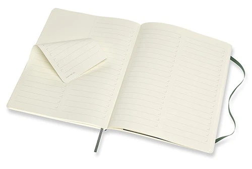 Блокнот недатований Moleskine PRO м'яка який великий 19 х 25 см лісовий зелений - зображення 6