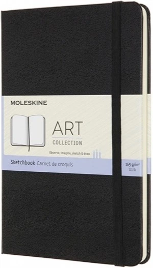 Скетчбук Moleskine Art medium 11,5 х 18 см нелінований чорний - Фото 1 Скетчбук Moleskine Art medium 11,5 х 18 см нелінований чорний - изображение 1