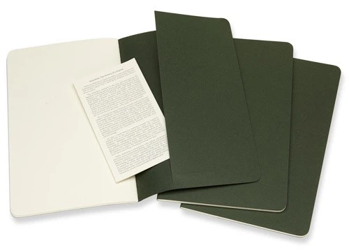 Набір зошитів Moleskine Cahier середній 13 х 21 см нелінований зелений - изображение 4